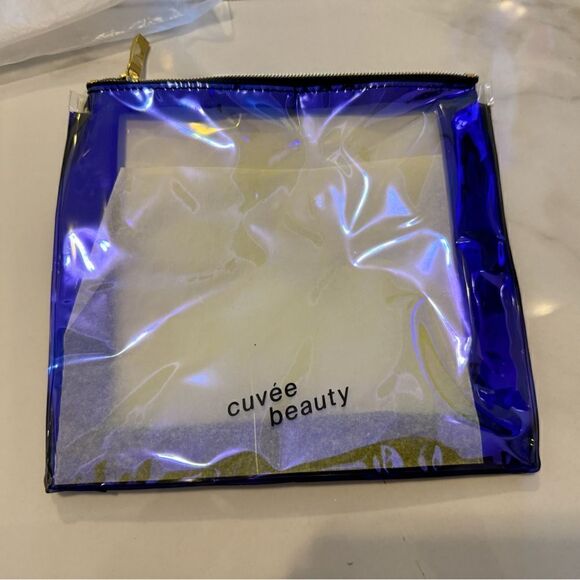 Cuvée beauty Clear with purple frame cosmetic bag #8 - Picture 1 of 6